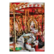 Americana - The Carousel - Painted Card