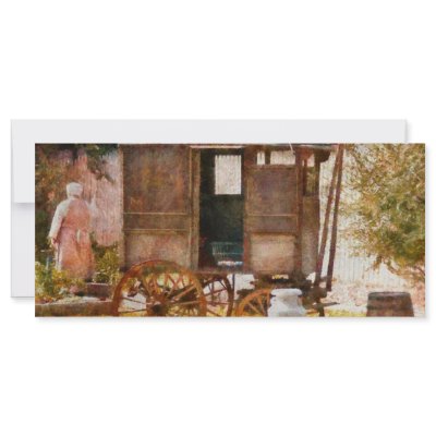 Americana - The Milk and Egg wagon Rack Card Design by suburbanscenes