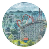 Americana - The thrill ride Round Stickers