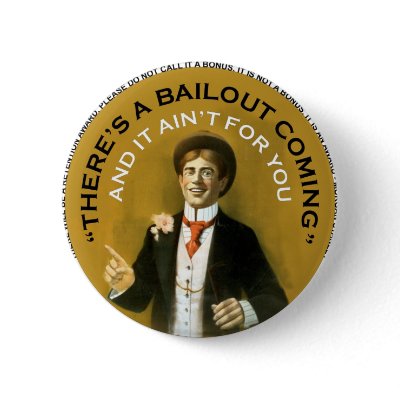 Americana There's A Bailout Coming Neil Young Button by boomdiada