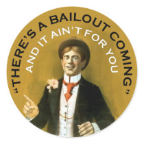 Americana There's A Bailout Coming Neil Young Round Sticker
