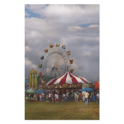 Americana - Traveling Carninval Stationery Paper by suburbanscenes