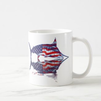 AmericanFlag Marlin by FishTs.com Coffee Mugs