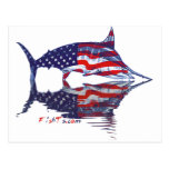 AmericanFlag Marlin by FishTs.com Postcard