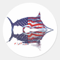 AmericanFlag Marlin by FishTs.com stickers