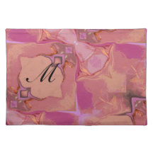 Americano abstracto MoJo Placemat del monograma Mantel Individual