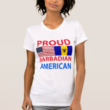 Americano barbadense orgulloso camisetas