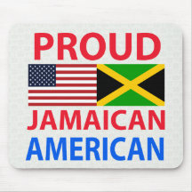 Americano jamaicano orgulloso tapetes de raton