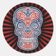 Americano Round Stickers