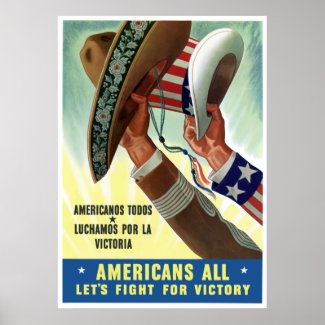 Americans All Let's Fight For Victory print