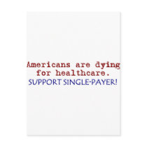 Americans are Dying for Healthcare! postcards by Koys_Cogitations Americans are Dying for Healthcare! postcards