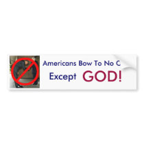 Americans Bow To No One bumper stickers by backitupwithfacts Americans Bow To No One bumper stickers