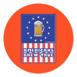 Americans Brew True Classic Round Sticker