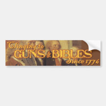 Americans Clinging to Guns and Bibles Bumper Sticker