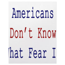 Americans Don't Know What Fear Is Letterhead Design