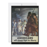 Americans Fight World War 2 Custom Invitation