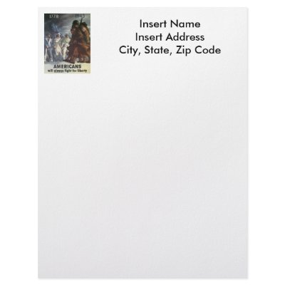 Americans Fight World War 2 Customized Letterhead by worldwar2gifts