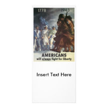 Americans Fight World War 2 Personalized Rack Card