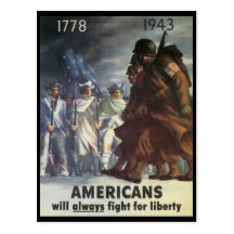 Americans Fight World War 2 Postcard
