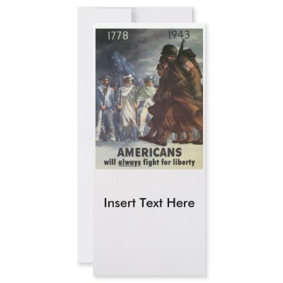 Americans Fight World War 2 Personalized Rack Card by worldwar2gifts