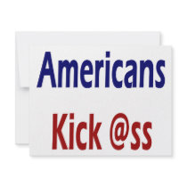 Americans Kick Ass invitations