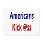 Americans Kick Ass Postcards