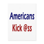 Americans Kick Ass Post Card