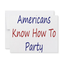Americans Know How To Party invitations