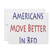 Americans Move Better In Bed invitations