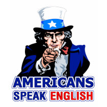 Americans Speak English Ladies Dark T-Shirt by Speak_English Americans Speak English Ladies Dark T-Shirt