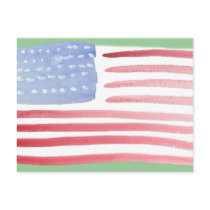 Americans USA Flag Postcard
