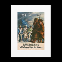 Americans Will Always Fight for Liberty postcards