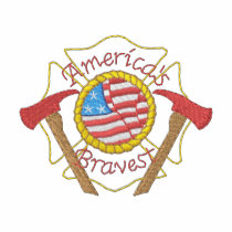 America's Bravest Firefighters embroidered shirts