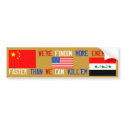 America's Enemies (IRAQ VS CHINA) bumper stickers