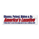 America's Laxative Bumper Sticker
