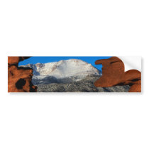 America's Mountain Framed by Sandstone Bumper Sticker