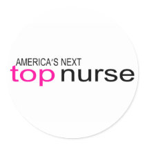 Americas Next Top Nurse Round Sticker