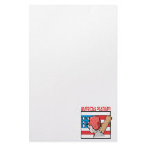 Americas Pastime Personalized Stationery