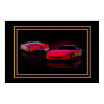 Americas Sports Car two views posters