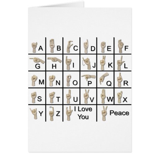 AmeslanAlphabet120710 Greeting Cards