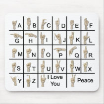AmeslanAlphabet120710 Mousepads