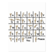 AmeslanAlphabet120710 Post Cards