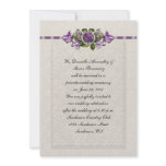 Amethyst and Purple Roses Post Wedding Personalized Invitations