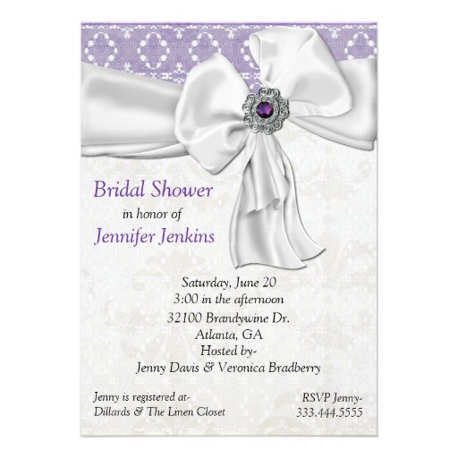 Amethyst Bridal Shower Invitation