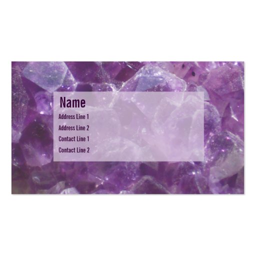 Amethyst Business Card (front side)