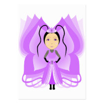 Amethyst Butterfly Princess Business Card Template