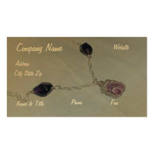 Amethyst Calling Card Business Cards (front side)