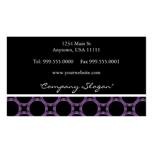 Amethyst Circles Business Card (back side)