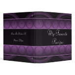 Amethyst Circles Recipe Book 3 Ring Binder