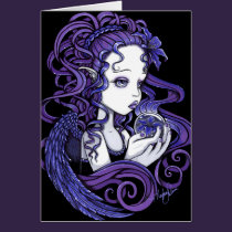 "Amethyst" Crystal Ball Angel Art Card